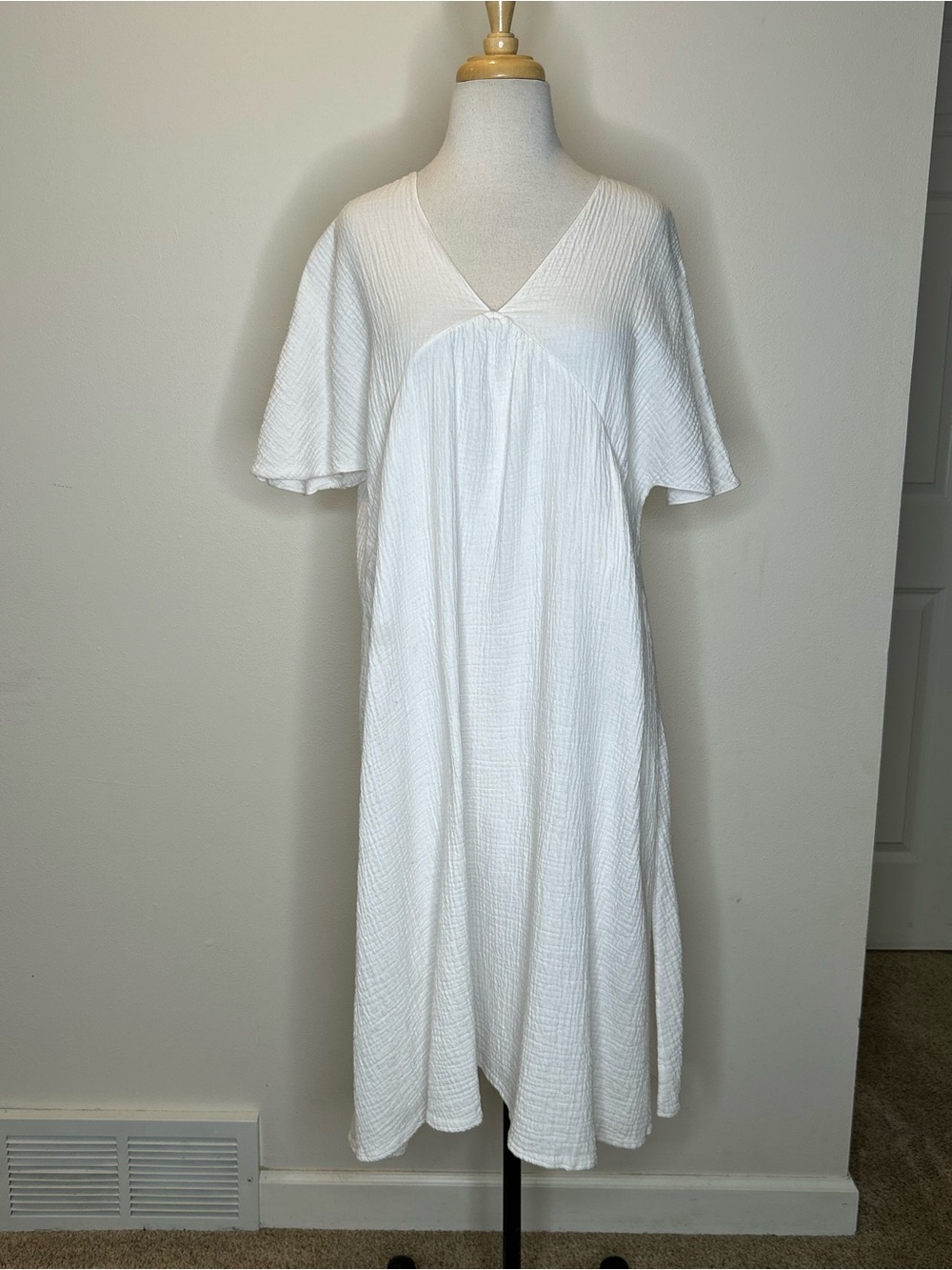 Loup Charmant Cotton Gauze Dress Gown Midi Size XS
